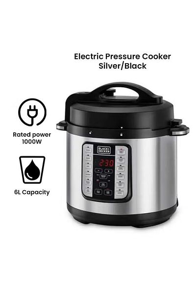 Black&Decker BLACK+DECKER EZ Smart Steam Pot, Multi-Cooker, 7-in-1 Programmable Electric Pressure Cooker, Digital