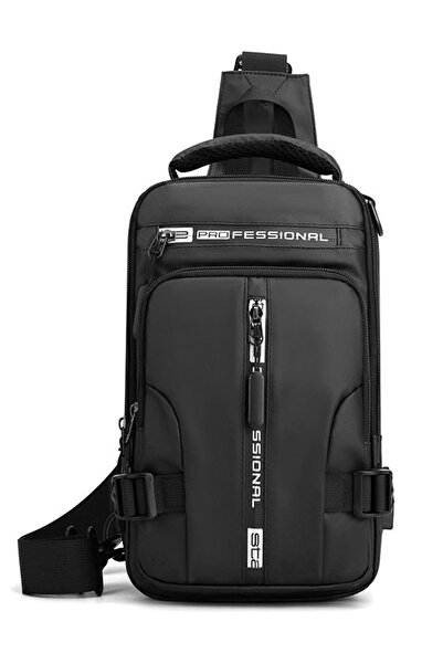 OEM Geantă crossbody, AEWOYAD, geantă de umăr sau de mână, nailon, 30x18x10 cm, Negru