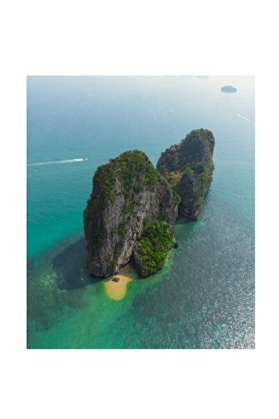 OEM Pictură pe pânză - „Insulă solitară în largul mării”, 70 x 100 cm