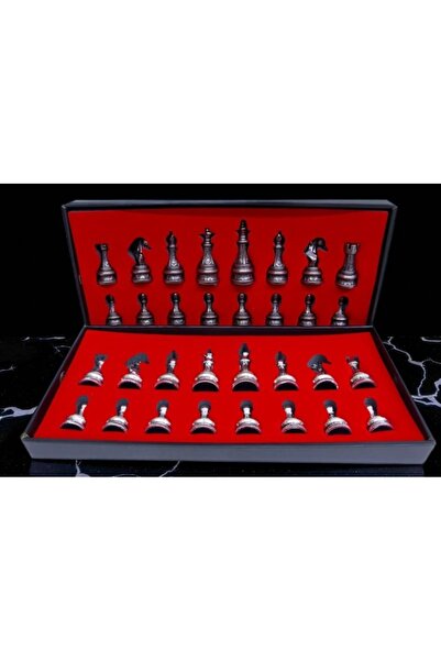 Kuzey Tacı Chess Set Without Board Azman Zamak Classic Design Special Series Vip