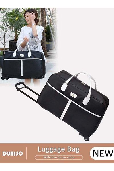 fun zone DUNISO 2 in 1 Suitcase for Men and Women, Large Capacity Hand Luggage Bag