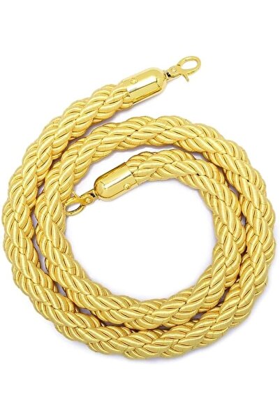 Generic Gold Plated Rope Twisted queue barrier with hook
