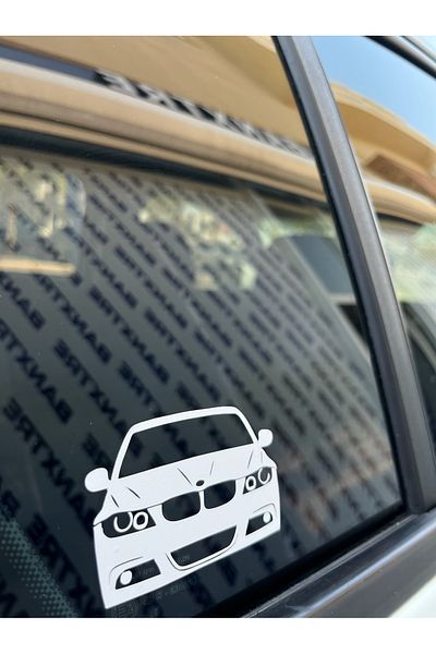 Banxtre White Color Bmw E90 Sticker for Motor-Car-Helmet (1 Piece)