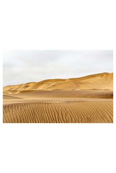 OEM Tablou Canvas, 'Oceanul linistit al desertului galben', Dune, Nisip, Unde...