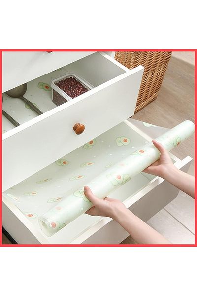 O Ozone Shelf Liner for Kitchen Cabinets,(2 Rolls 45cm x 2m) Non-Adhesive Drawer Liners, Waterproof Non-Sli