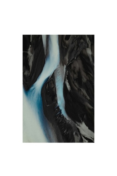 OEM Tablou Canvas, Rau albastru pe panza intunecata, 50 x 70cm