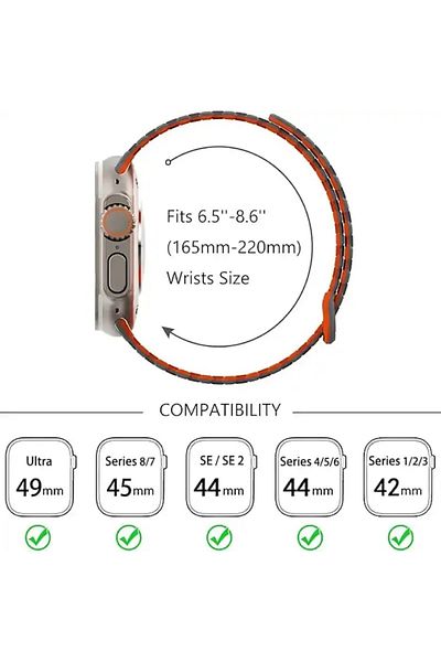 O Ozone Silicone Magnetic Band for Apple Watch 49/46/45/44/42mm, Magnet Strap with Anti-drop Buckle for iWat