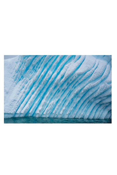 OEM Tablou Canvas, Gheata sculptata de valuri albastre, 150 x 100cm