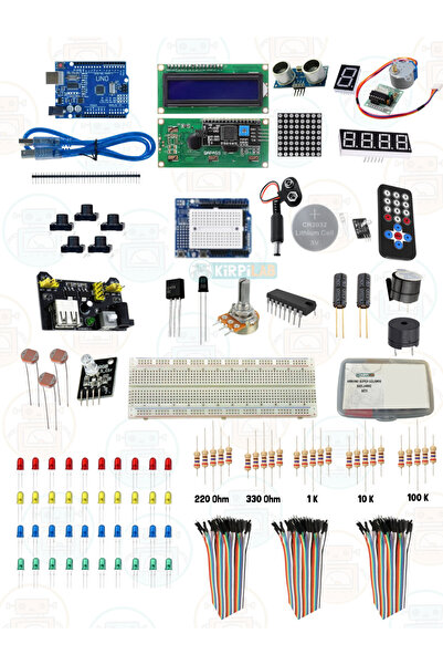 Kirpilab Arduino Başlangıç Seti 38 Parça 185 Bileşenli Gelişmiş Maker Seti + Saklama Kutulu