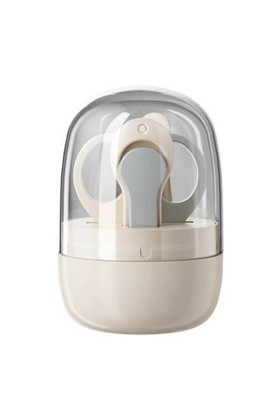 Royal Set 4in1 Nail Care for Babies with Storage Jar, 0-6 Years, 10 x 7 x 6 cm, White/Gray