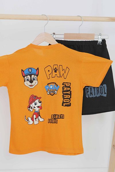 TOFİSA Boy's Mustard Printed Tracksuit Set - 27497
