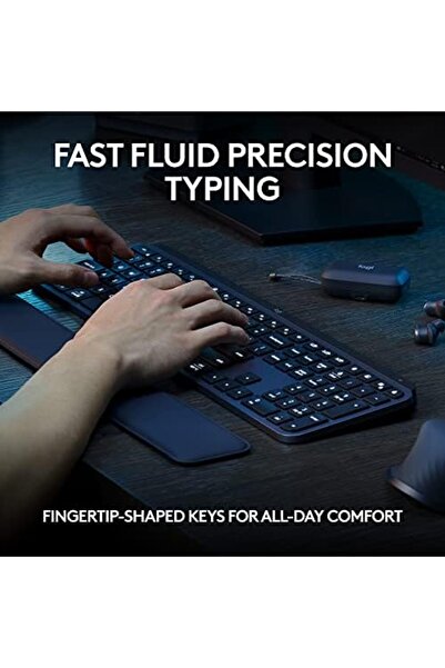 logitech MX Keys S Wireless Keyboard, Low Profile, Fluid Precise Quiet Typing, Programmable Keys, Ba