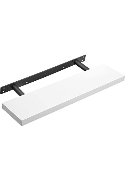 VASAGLE Floating Wall Shelf, MDF, Mounting System Included, 80x20x4cm, White