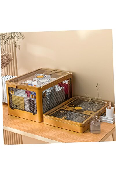 Royal Folding storage box with lid, 29 L, Plastic, 40.5x29x24.5 cm, Orange