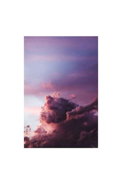 OEM Pictură pe pânză, „Apus de soare printre nori”, 50 x 50 cm