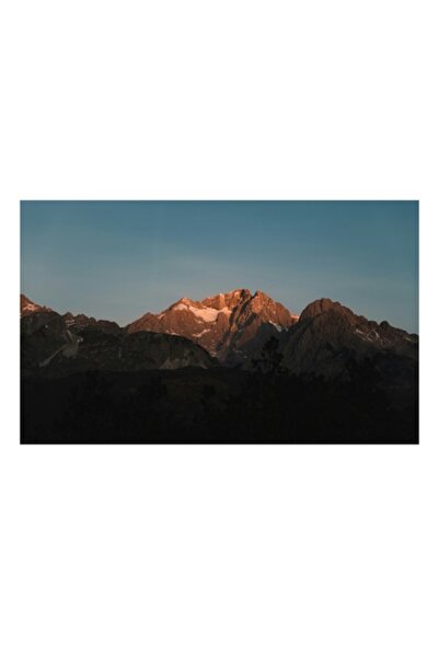 OEM Pictură pe pânză, „Lumina blândă a apusului de munte”, Peisaj