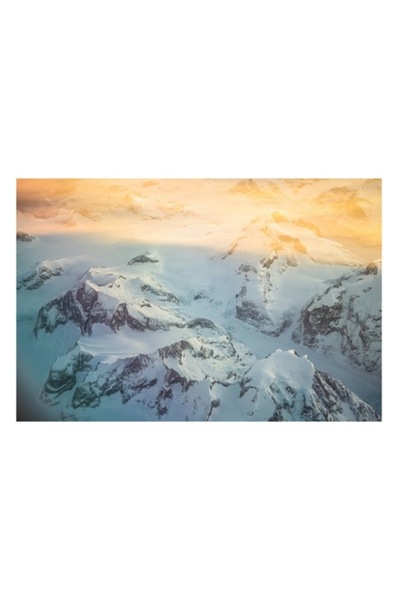 OEM Tablou Canvas, 'Muntele învesmântat în lumina aurie'