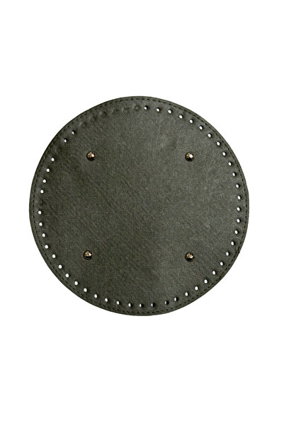 İthal Leather Bag Base Round (22cm)-Khaki