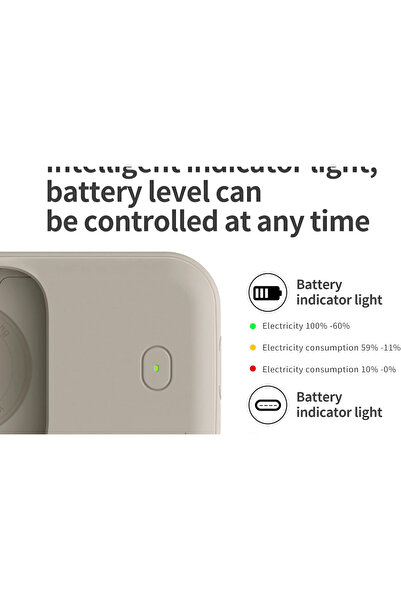 O Ozone Apple Watch 40mm 41mm for Series 10 9 8 7 6 5 4 SE | 1200mAh Smart iWatch Charger | Beige