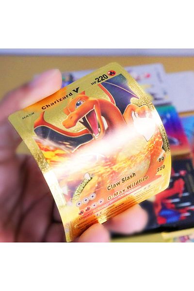 COOYA 110Pcs Gold Cards Packs,Rare Golden Cards Deck Box Gold Foil Card for Fans/Kids/Collectors Gifts