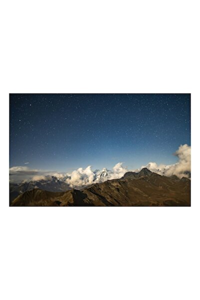 OEM Pictură pe pânză „Noapte înstelată peste munți înalți”