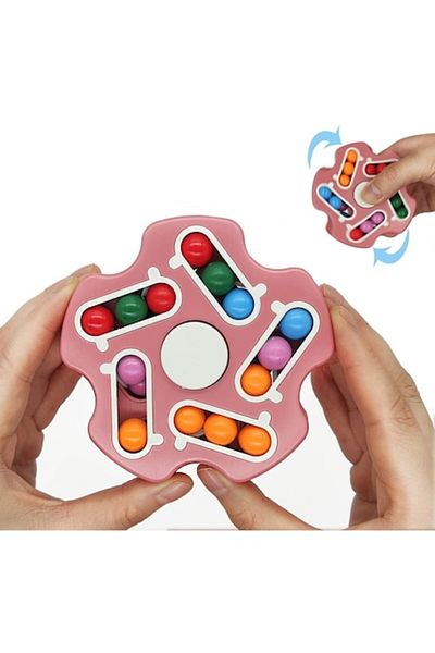 Royal Magic Interactive Cube, Magic Bean, Antistress Toy Suitable for Kids and Adults, Star, Pink