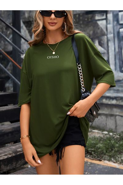 JANSO GROUP - Women's Cotton Tshirt Oversize Large Size Printed0100