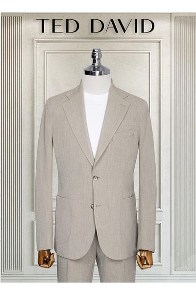 Ted Davıd Puntolo Shoulder Seersucker Modern Fit Suit