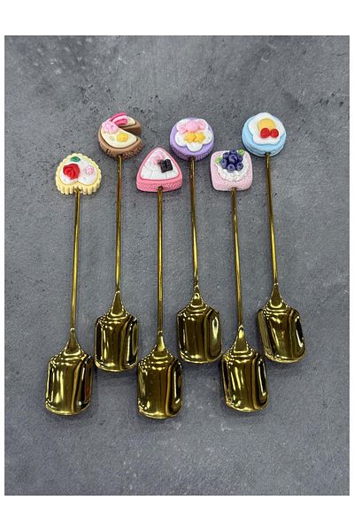 Doğudeko Luxury Figured Metal 6-Piece Spoon