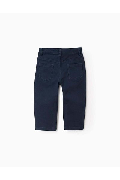 Ziddy Twill Trousers for Baby Boys, Dark Blue