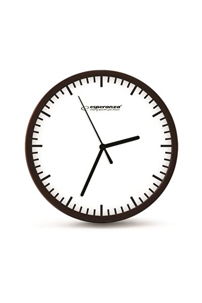 ESPERANZA Ceas de perete Evia cu aspect decorativ, 20x3.4 cm, maro