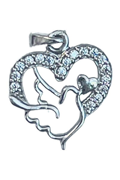 Jolie Silver Pandantiv, Jolie Silver, Argint 925, Model Inima cu Porumbel, 20...