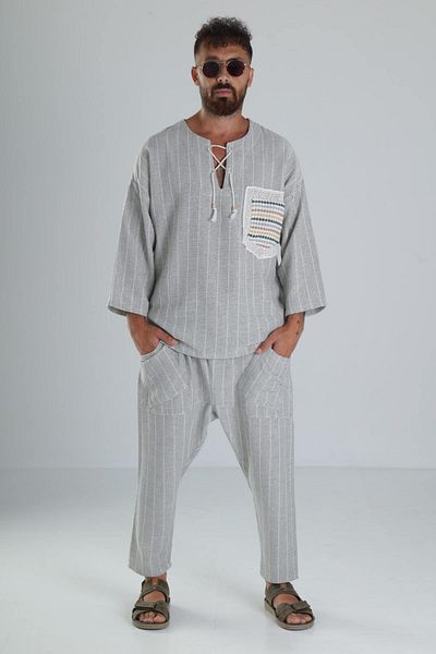 COCOPELLI Green Linen Cotton Design Shalwar Suit