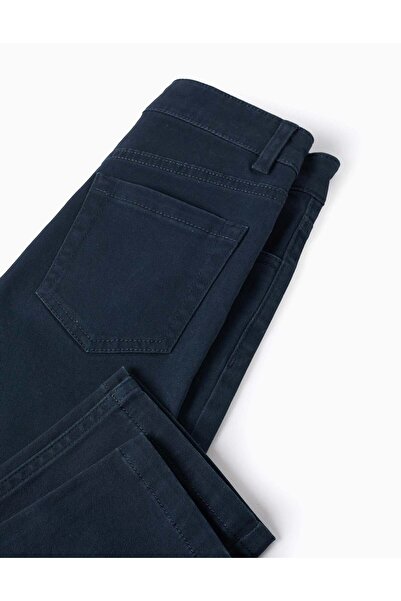 Ziddy Twill Trousers for Boys 'Slim Fit', Dark Blue