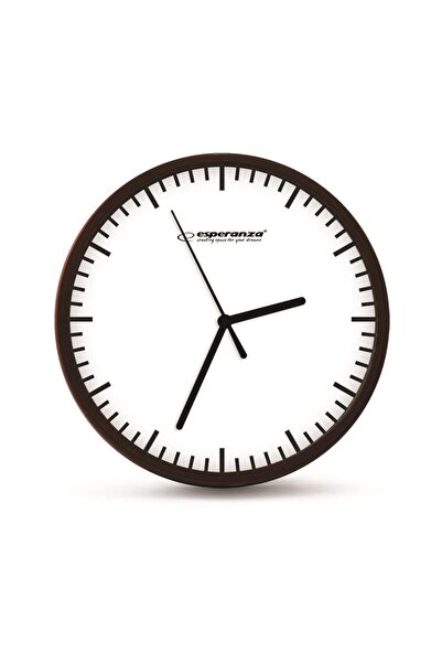 ESPERANZA Ceas de perete Evia cu aspect decorativ, 20x3.4 cm, maro