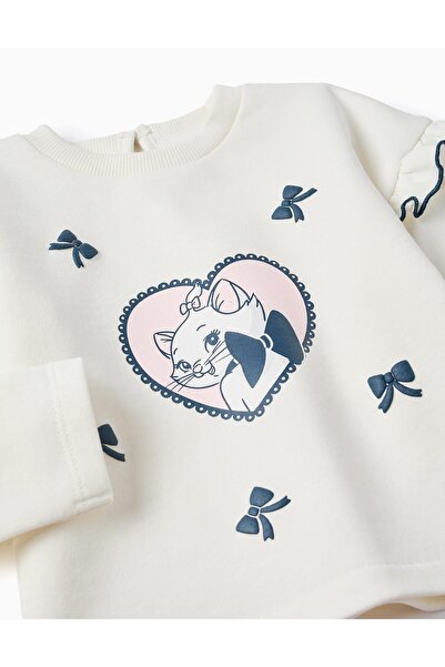 Ziddy Cotton Tracksuit with Ruffles for Baby Girls 'Marie', White/Blue