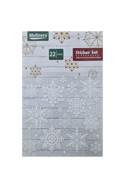 OEM Set Evia de 22 stickere decorative cu Fulgi, culoare Alb