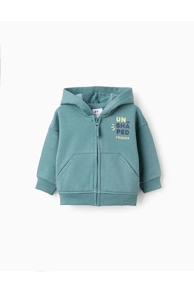 Ziddy Hooded Jacket for Baby Boys 'Friends', Turquoise