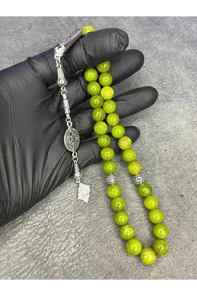 Mos Tespih Peridot Stone Large Size High-End Natural Stone Prayer Beads