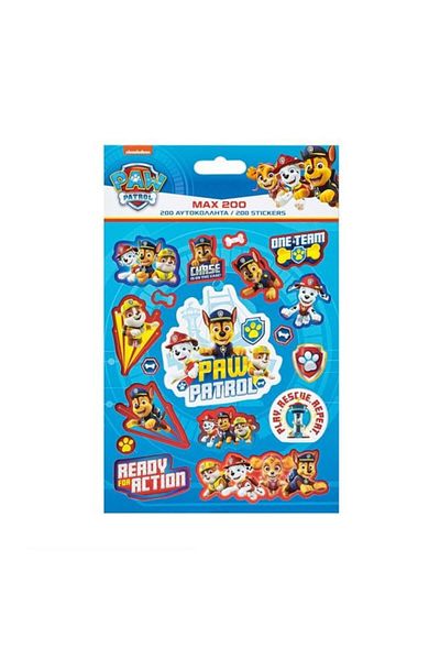 PAW PATROL Set 200 Stickers Paw Patrol Blue