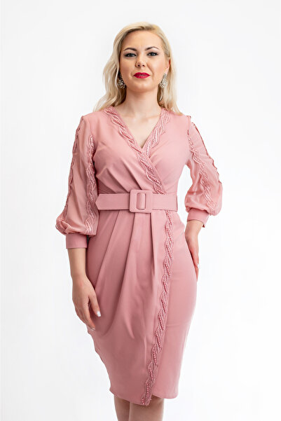 OEM Rochie Mira roz pentru femei - M(38)