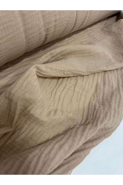 Niks Home 100% Organic Cotton Double Layer Muslin Fabric |   Multipurpose |   1 Meter |   Width: 150cm