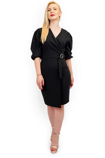 OEM Rochie midi Cate pentru femei, neagră - M(38)