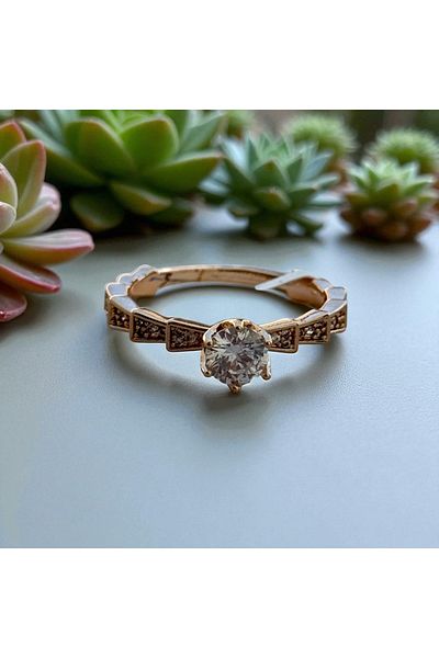 İNN JEWELLERY Steel Ring Tarnish-Free Solitaire Figured (2 Years Importer Guarantee)