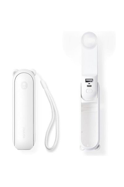 2DAYFIND Portable Fan 2000mAh, USB, Compact Breeze 2DayFind, W92, Silicon, White
