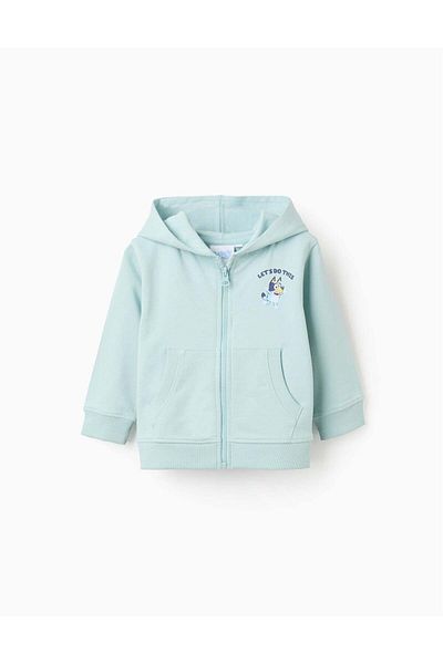 Ziddy Cotton Hooded Jacket for Babies 'Bluey', Light Blue