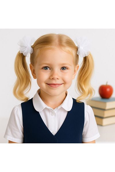 SeaBubbles Tulle School Buckle 2 Pack Standard White