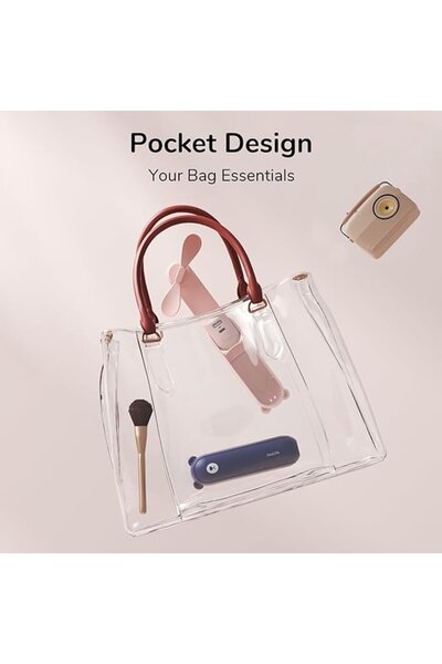 2DAYFIND Ventilator portabil 2000mAh, USB, W66, silicon, albastru