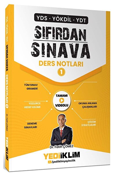 Yediiklim Yayınları YDS YÖKDİL YDT Sıfırdan Sınava Tamamı Videolu Ders Notlar...
