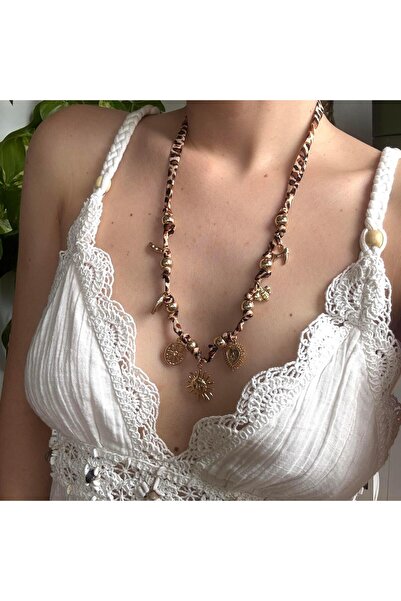 Alice İsstanbul Leopar Fularlı Charm Kolye